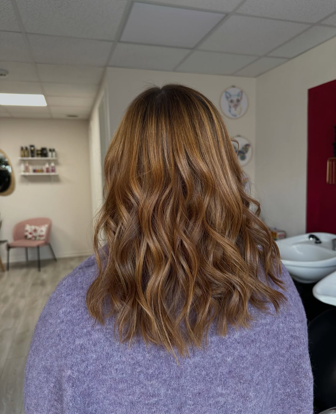 Balayage miel dorado, trabajo de color de Gaby Villablanca